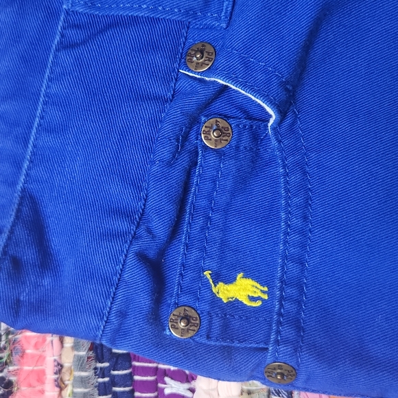 Polo Ralph Lauren Bright Blue Authentic Dungarees 100% Cotton Jeans - Picture 3 of 7